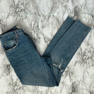 Free People We The Free | size 27 distressed skinny jeans high rise 5 button fly